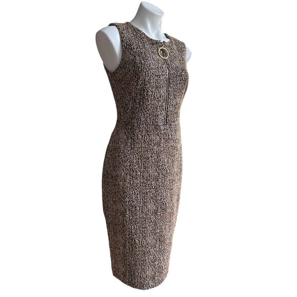 Calvin Klein NWT $134 Textured Tweed Sleeveless Sheath Dress, Women's Size 8 - Picture 3 of 10